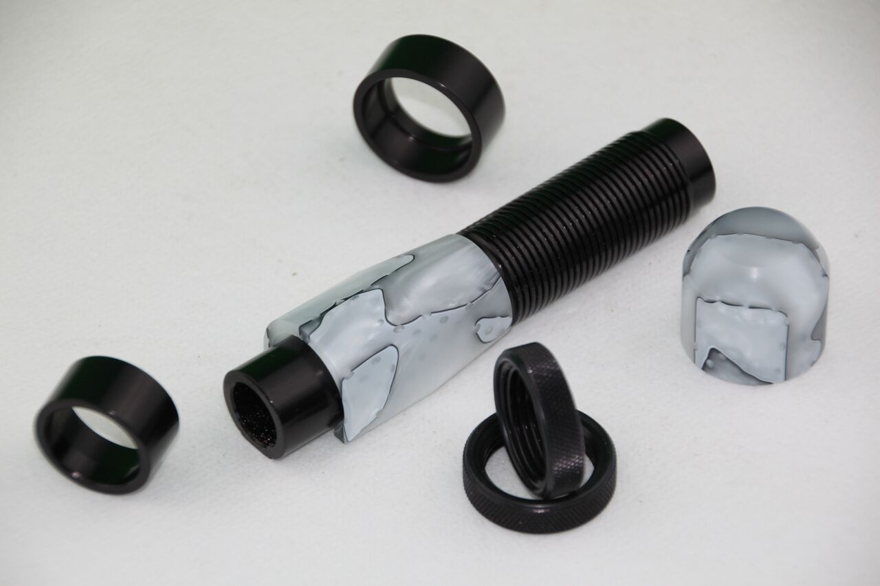 Silver Shadow & Black Anodize Seat, Butt and Hardware