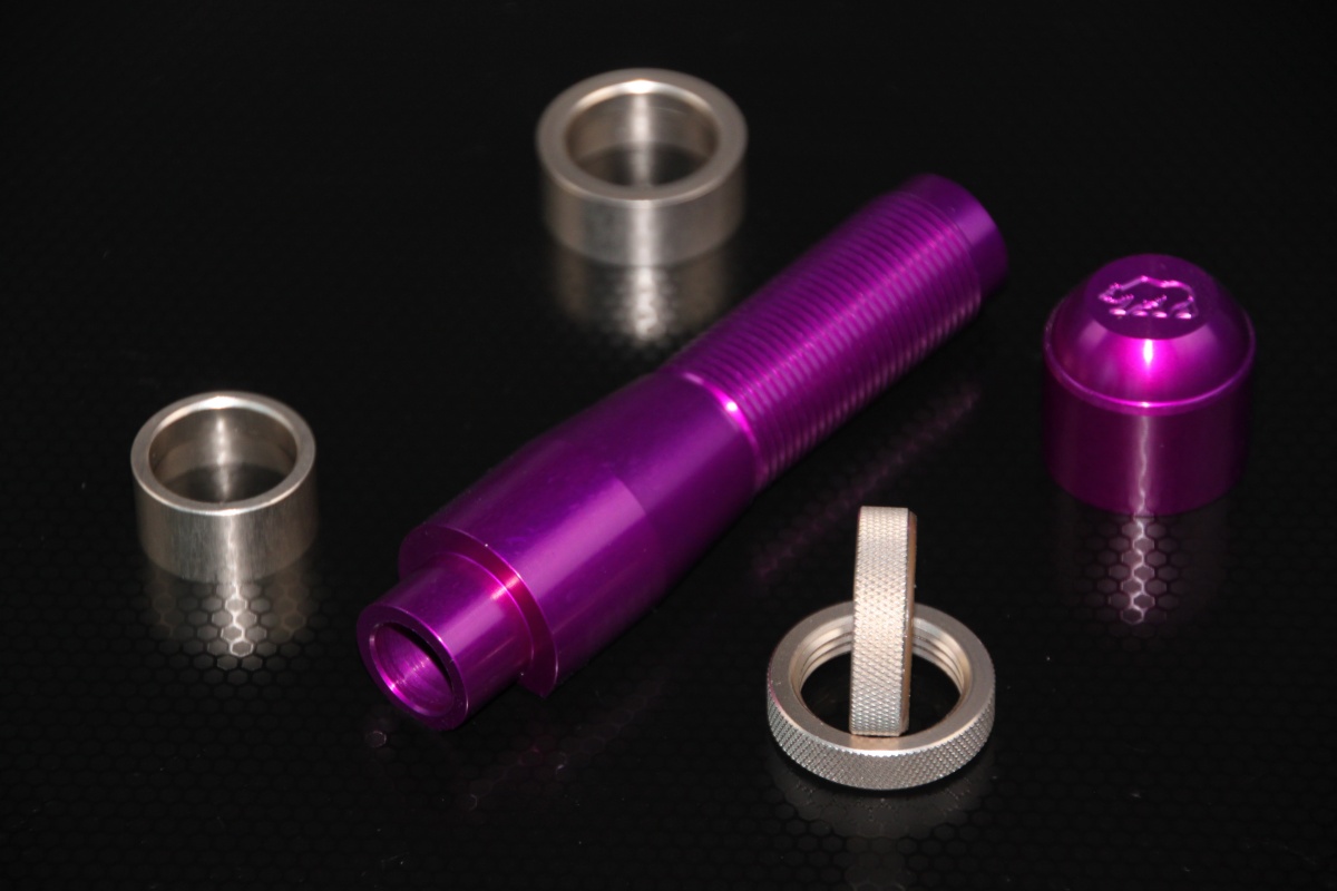 Purple Anodize Seat, Butt & Stainless Anodize Hardware